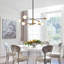 Luminaire suspendu 8 lumières à finition noire Mordern