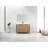 Bathroom Vanity With Resin Basin. 3 Soft-Close Cabinet Doors. Modern Style. Spacious Storage. Plywood Material. Coffee Hue 48" Freestanding Sink. Design. Ample Storage Space. Plywood. Appearance-438341430