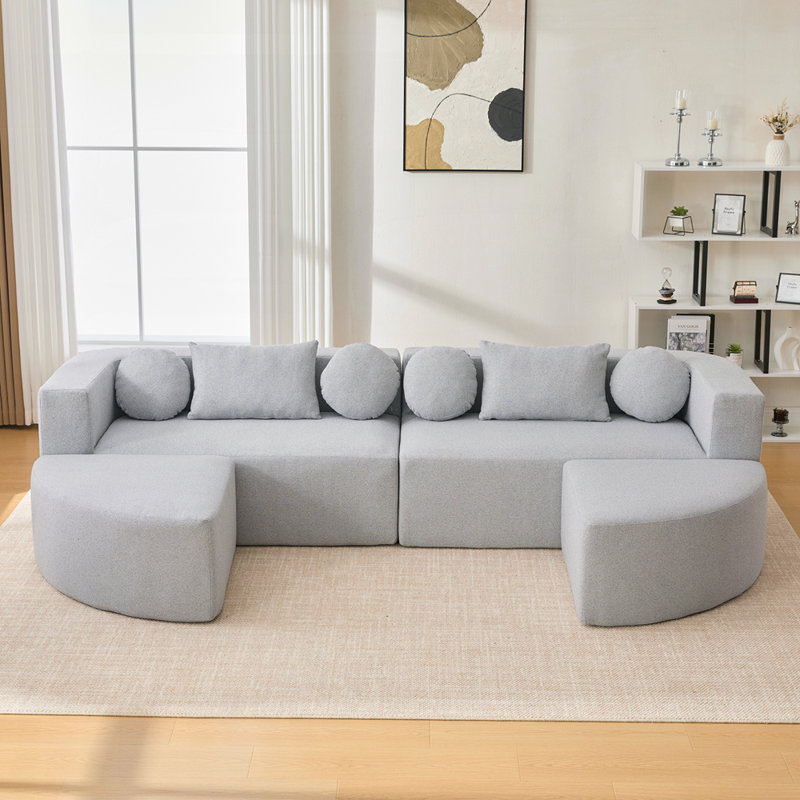 Canapé modulaire Boneless, Gris