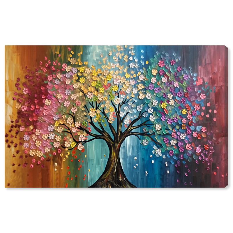 «Tiny Flowers in Arbor I», toile colorée par Art Remedy, H 30 po x l 45 po x P 1,5 po, Toile tendue
