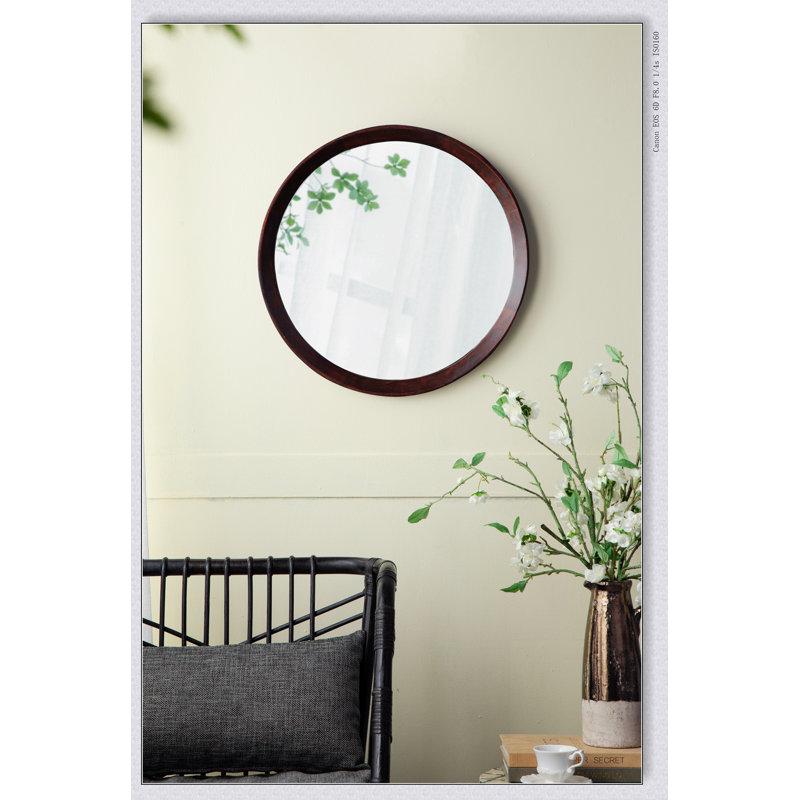 Décoration murale 20 po x 1,5 po style transitionnel en bois de manguier, Marron foncé