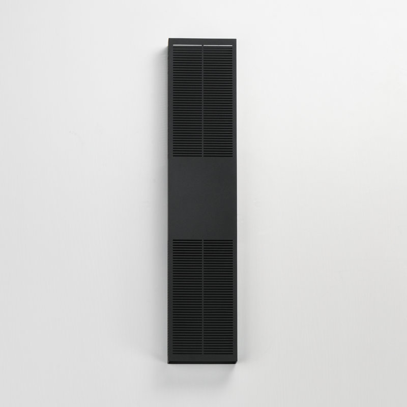 Grille-Fixation murale d'extérieur, H 30 po x l 6,25 po x P 3,25 po, Noir