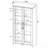 2-Door Engineered Wood Tall Cabinet