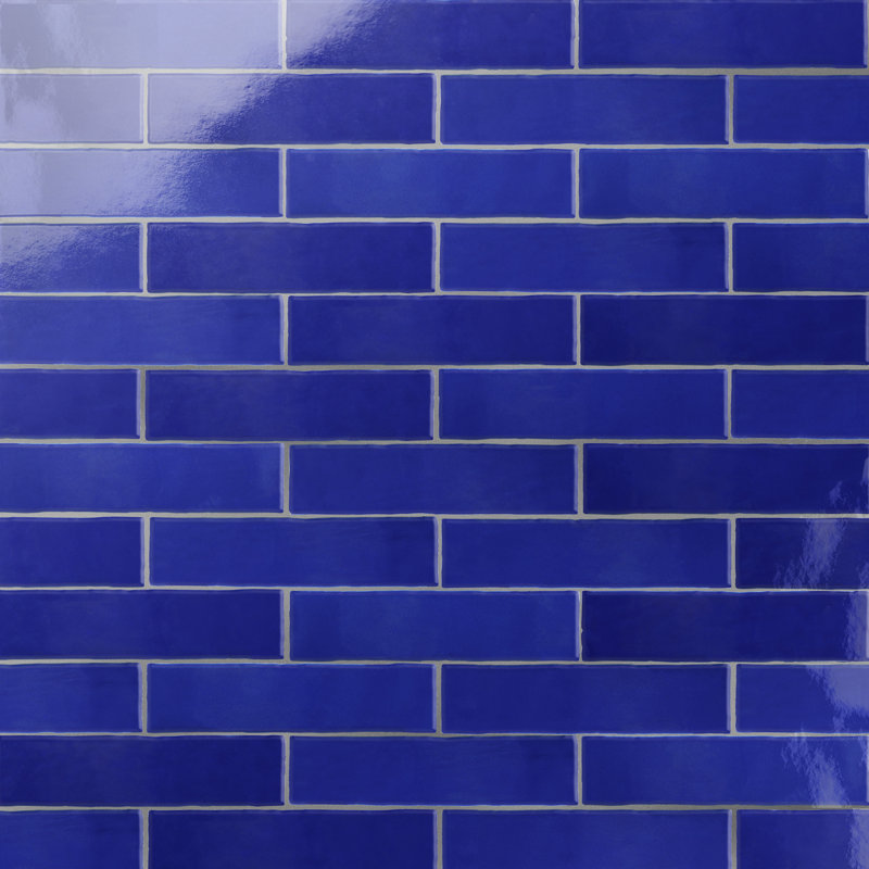 Viva Antic 3" x 12" Ceramic Subway Wall Tile, Blue