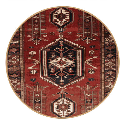 Machine Washable Persian Brown Area Rug