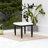 Gweny Aluminum Outdoor Side Table with Sintered Stone Top & Tapered Legs