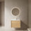 Lavabo de salle de bain 24 po, armoire murale en contreplaqué, cuve en céramique blanche, sens chêne, tiroirs, montage sans effort avec résilience, processus d'installation et d'assemblage par l'utilisateur
