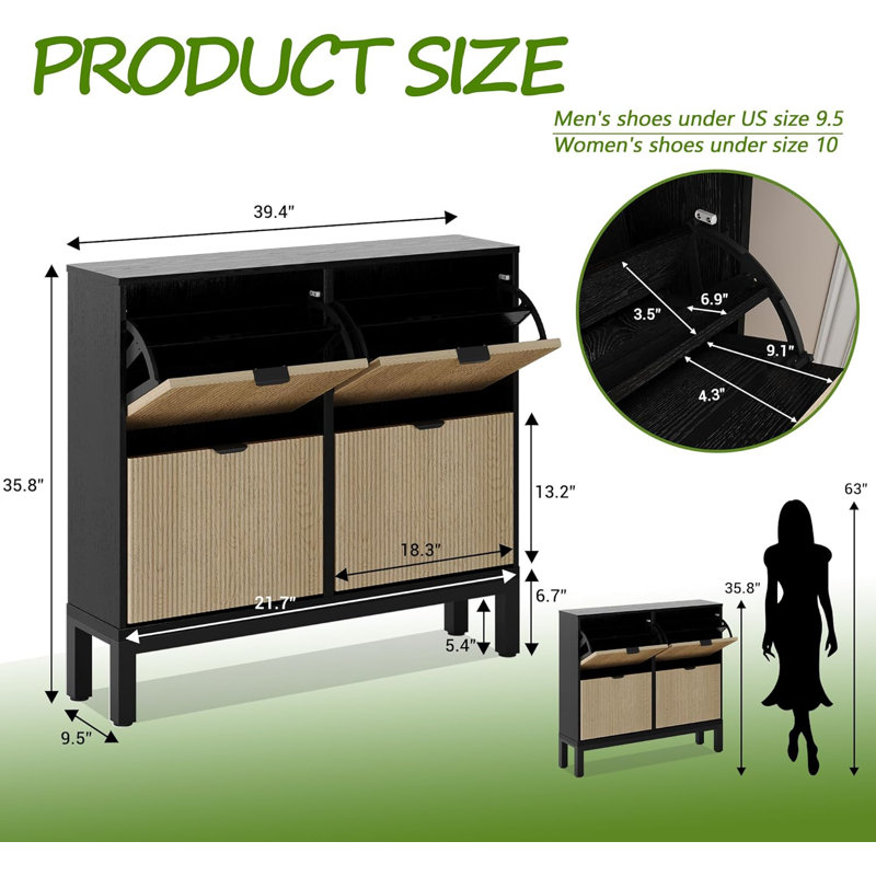 20 Pair Shoe Storage Cabinet