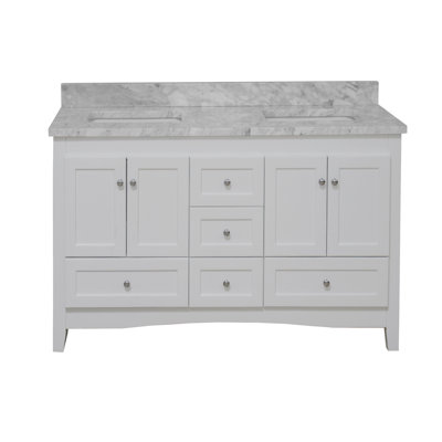 Edber 60'' Double Bathroom Vanity with Top