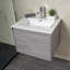 600mm Single Bathroom Vanity with Integrated Polyglomerate Basin-36813772