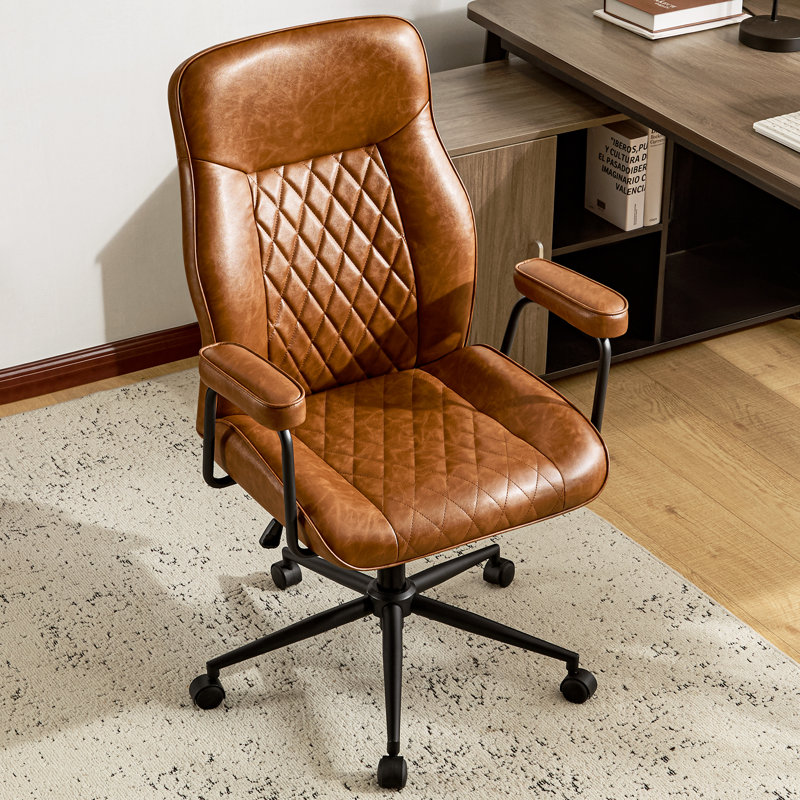 Fauteuil de bureau ergonomique Mid-Century, Brun