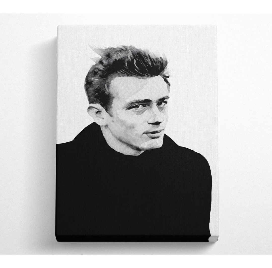 James Dean Porträt - Kunstdrucke auf Leinwand