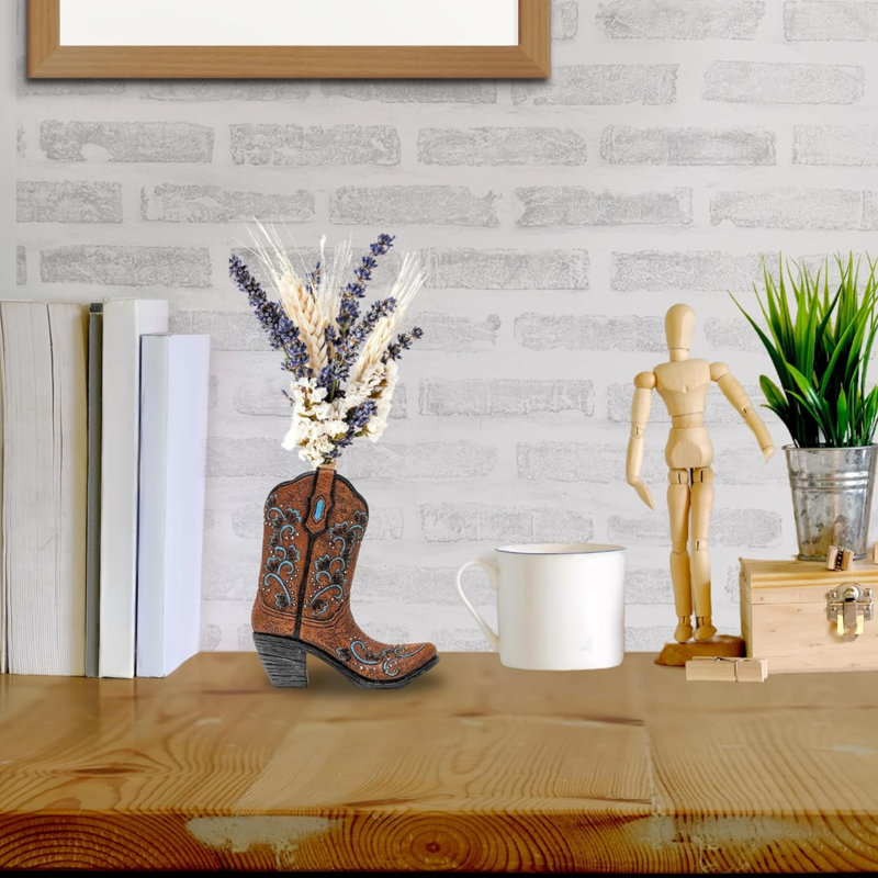 Vase en résine rustique Western