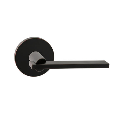 Levier Bravura 943-6 Passage Raleigh sur rose ronde contemporaine en nickel satiné