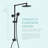 Fennocasa Polaris Rain Shower System, 8” Rainfall Shower Head, 2.5 GPM Matte Black
