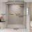 44-48 In. W X 72 In. H Double Sliding Shower Door, Semi-Frameless Bypass Bathroom Sliding Door With 1/4" (6Mm) Tempered Glass For Walk-In Shower-109554009