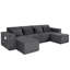 Canapé modulaire en forme de U 132,2 po, assise profonde, rembourré, sans assemblage-1540761538