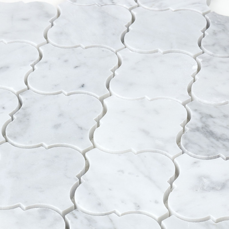 Carrera Polished Mosaic in White Baroque