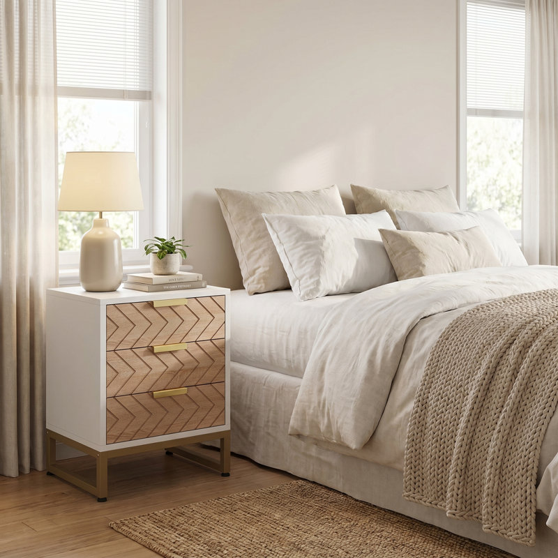 Taquasha 17.71'' W Metal Nightstand
