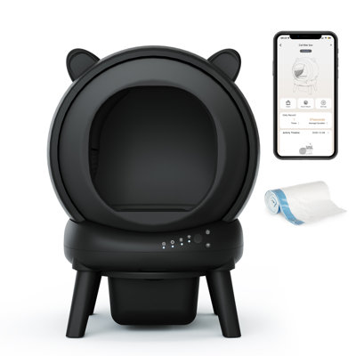Self-Cleaning Litter Box, 70 L Automatic Cat Litter Box Odour Control & Quiet Operation with Safety Protection/App Control/Works With iOS/Android For Multiple Cats