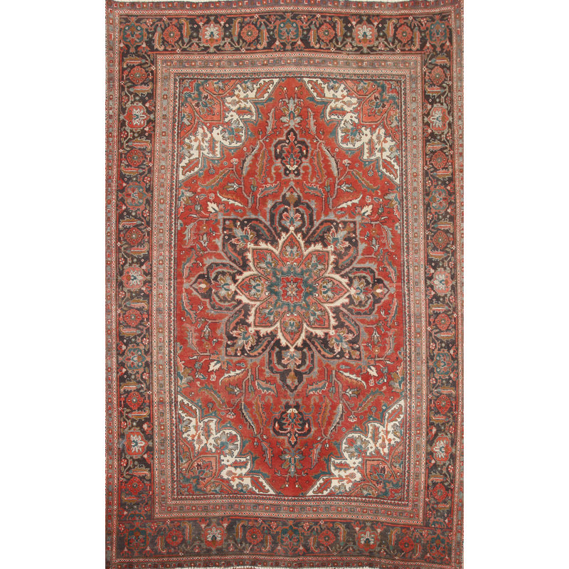 Tapis rouge en laine 8 x 11