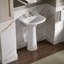 Cimarron® Vitreous China 23" Pedestal Bathroom Sink with Overflow-19195631-10940900