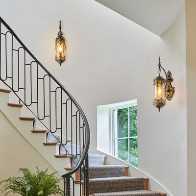 Rustic Gothic-Style Glass Wall Sconces