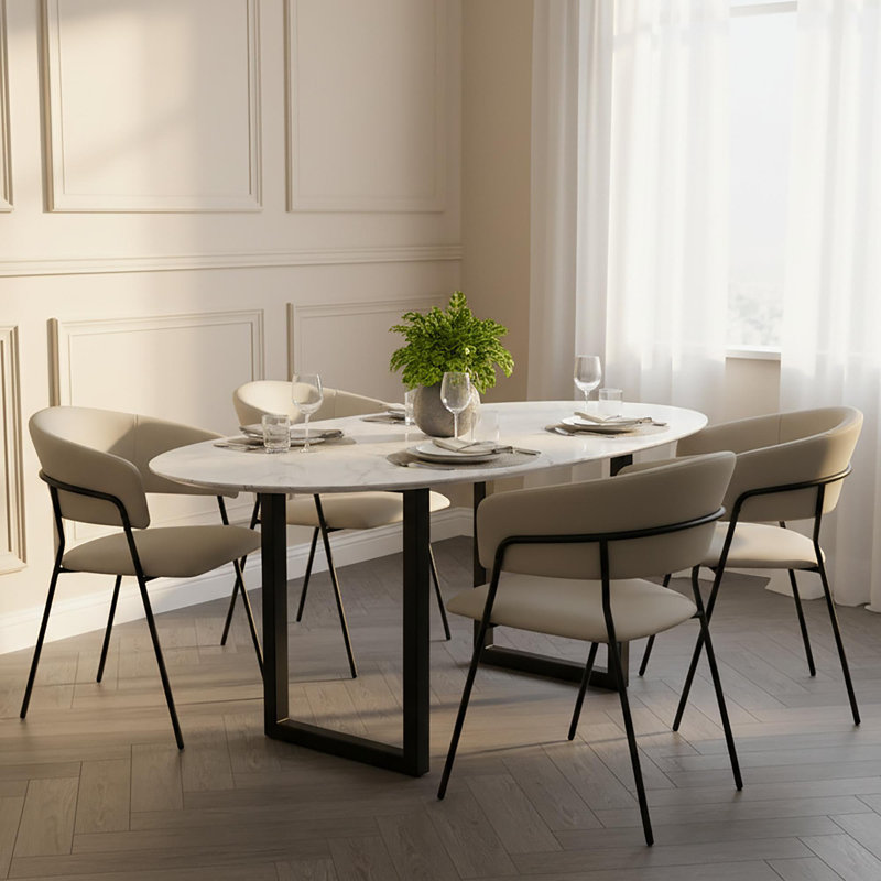 Fauteuil de salle à manger Slate, Gris Pierre