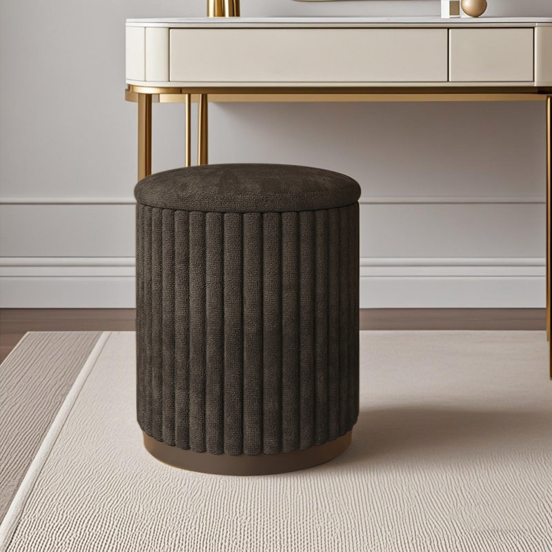 Manufactured Wood Accent Stool, Black