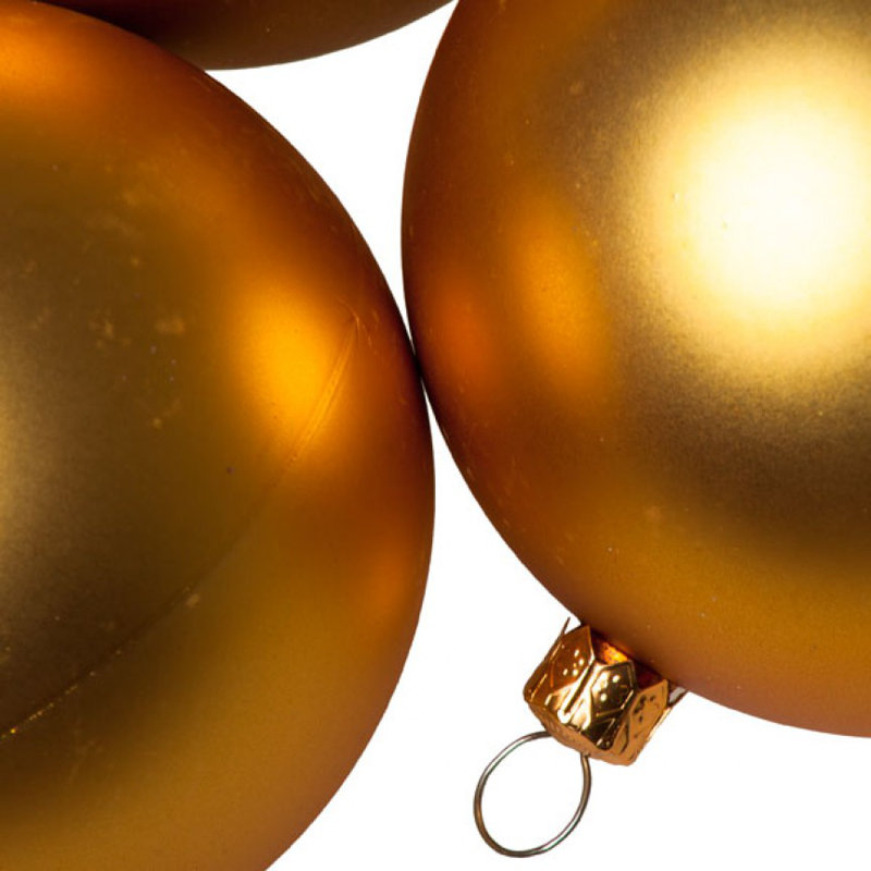 8cm Bauble, Gold Satin