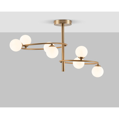 Kian Glass Semi Flush Mount