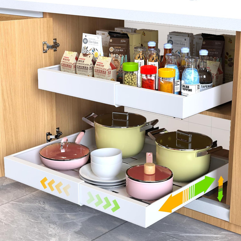Ensemble de 2 organisateurs d'armoire extensibles
