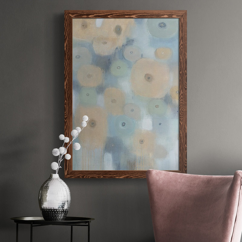 Spinning Wheels I, peinture sur toile encadrée, H 37,5 po x l 27,5 po, Toile avec cadre gris, Pas de tapis