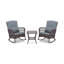 Ensemble de chaises berçantes d'extérieur en osier avec table basse double 3 pièces-1281581738