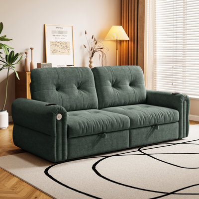 Lit convertible 2 en 1, flanelle pour bureau et appartement, rembourrage en mousse, chenille, bureau de chambre à coucher avec structure stable, cadre de résilience