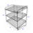 24" W X 14.9" D X 23.2" H 3-Open-Shelf Wire Rack for Countertop Chips Snack Book Display Black