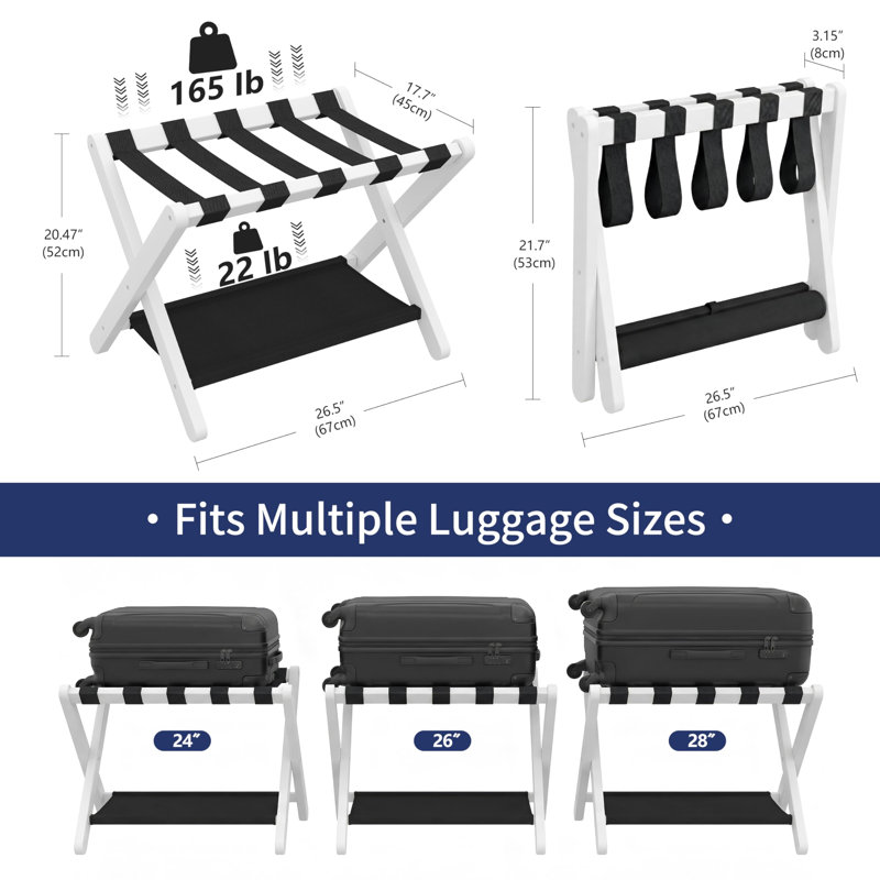 Porte-bagages pliable pour chambre d'amis