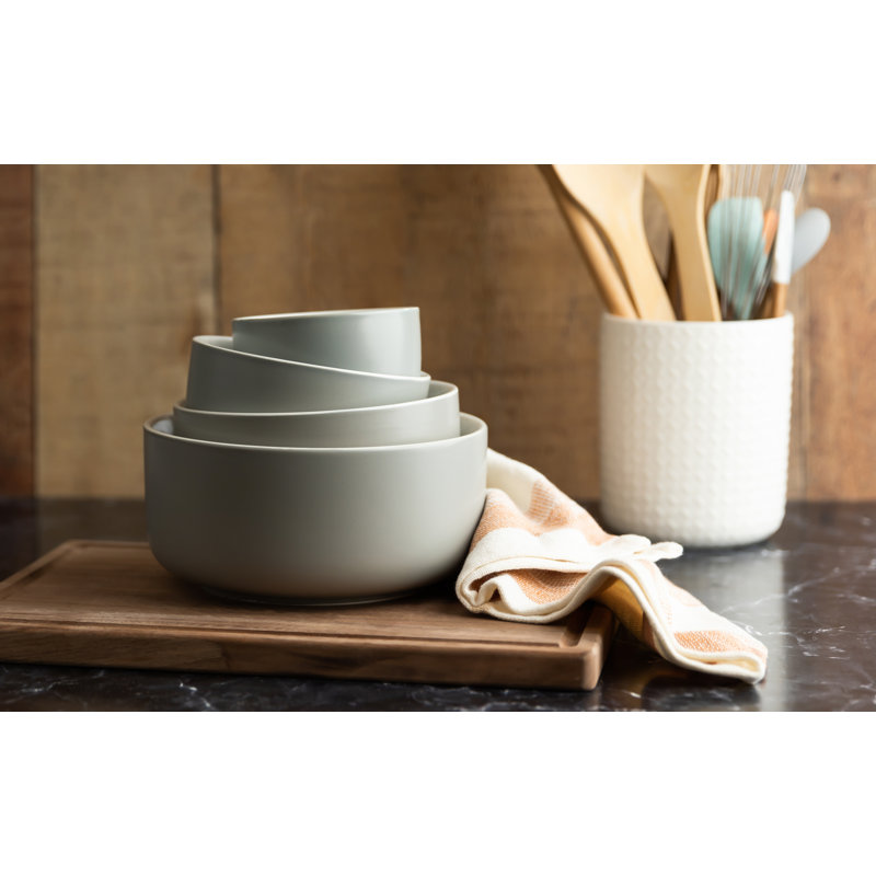 Kook 8 Piece Non-Stick Ceramic Bakeware Set, Gray