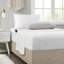 Édredon simple TG - imprimé botanique à feuilles jaunes et grises, microfibre ultra douce, drap-housse à poche latérale, comprend édredon, taies décoratives, draps, taies d'oreiller, lit lavable à la machine avec