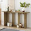 Console 60 "moderne en placage de frêne avec base incurvée et tablette-377911277