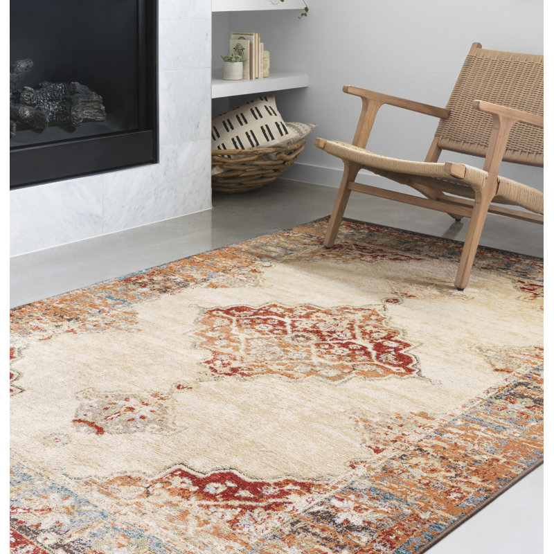 Tapis oriental brun Fuchs, Rectangle 5 pi x 7 pi 3 po