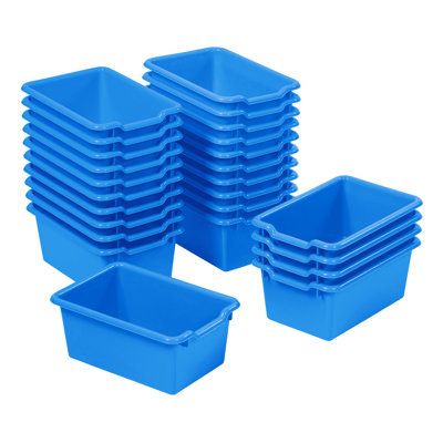 ECR4Kids Scoop Front Storage Bins, Multipurpose Organization, 25-Piece