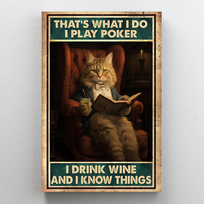 Chat, je joue au poker, je bois du vin 2