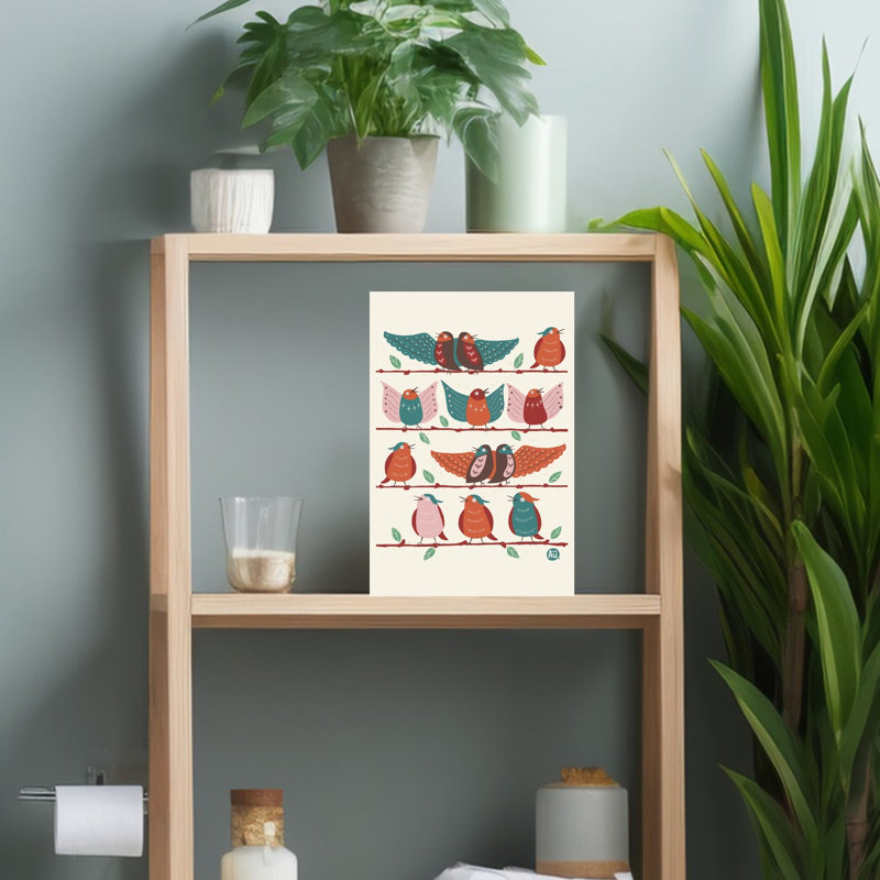 Contemporary Art Contemporary Bird Wall Art by Aia Ueno - Wrapped Canvas Print, 45.72 cm H x 30.48 cm W