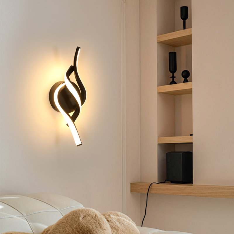 Black Aluminium 34Cm Warm LED 3000K Wall Sconces