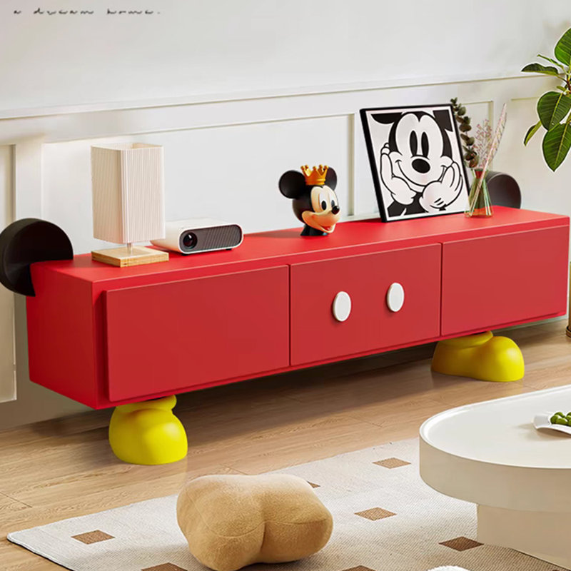 Simple modern creative cartoon Mickey TV cabinet, 79.52"