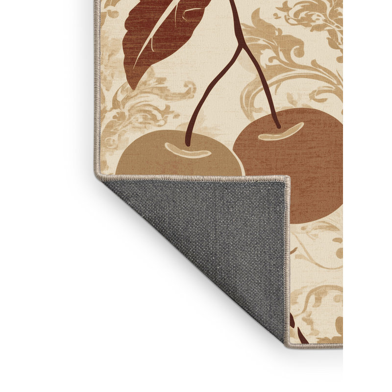 Tapis moelleux moelleux et moelleux en cerisier beige classique - reliure beige, 7 x 9