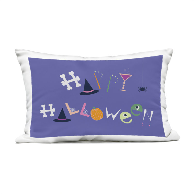 Conception de coussin décoratif éclectique Happy Halloween par Sazerelli Designs