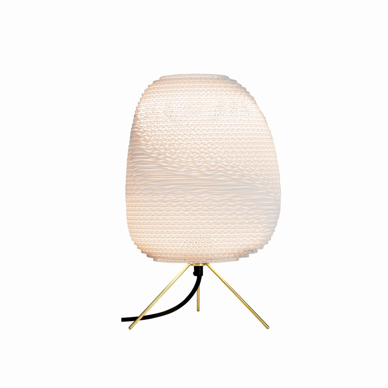 Scraplights Recycled Cardboard Table Light - Ebey, White
