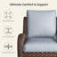 Fauteuil haut de gamme en rotin pour l'extérieur avec coussin-442936993